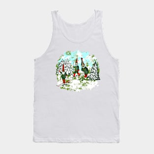 Skiing with My Gnomies Tank Top